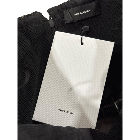 WARDROBE.NYC Corset Top in Black Plaid Small New Womens Strapless Bustier - Picture 7 of 9